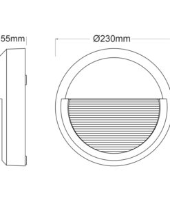 Επιτοίχιο Φωτιστικό LED για Σκαλοπάτια 8W ACA Λευκό Στρογγυλό Αδιάβροχο IP65 Θερμό 3000K – SLIM12W
