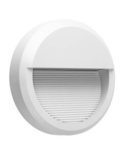 Επιτοίχιο Φωτιστικό LED για Σκαλοπάτια 8W ACA Λευκό Στρογγυλό Αδιάβροχο IP65 Θερμό 3000K – SLIM12W