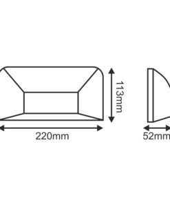 Επιτοίχιο Φωτιστικό LED για Σκαλοπάτια 6W ACA Λευκό Οβάλ Αδιάβροχο IP65 Θερμό 3000K – SLIM22W