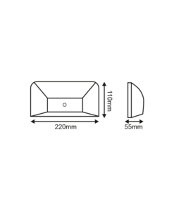 ΑΠΛΙΚ ΕΠΙΤ ΓΚΡΙ PC-PIR SENSOR max6m 230V IP65 6W3.000K 350lm ACA – SLIM22PIR