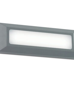 Επιτοίχιο Φωτιστικό LED για Σκαλοπάτια 3W ACA Γκρι Οβάλ Αδιάβροχο IP65 Θερμό 3000K – SLIM31N