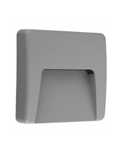 Επιτοίχιο Φωτιστικό LED για Σκαλοπάτια 3W ACA Γκρι Τετράγωνο Αδιάβροχο IP65 Θερμό 3000K – SLIM42