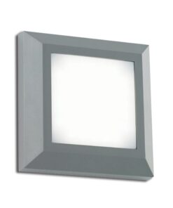 Επιτοίχιο Φωτιστικό LED για Σκαλοπάτια 3W ACA Γκρι Τετράγωνο Αδιάβροχο IP65 Θερμό 3000K – SLIM51N