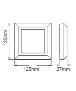 Επιτοίχιο Φωτιστικό LED για Σκαλοπάτια 3W ACA Γκρι Τετράγωνο Αδιάβροχο IP65 Θερμό 3000K – SLIM51N