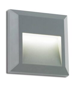 Επιτοίχιο Φωτιστικό LED για Σκαλοπάτια 1.2W ACA Γκρι Τετράγωνο Αδιάβροχο IP65 Θερμό 3000K – SLIM52N