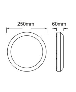 Στεγανή Επιτοίχια Πλαφονιέρα Εξωτερικού Χώρου με Ενσωματωμένο LED σε Γκρι Χρώμα ACA – SLIM5201