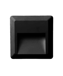 Επιτοίχιο Φωτιστικό LED για Σκαλοπάτια 1.2W ACA Μαύρο Τετράγωνο Αδιάβροχο IP65 Θερμό 3000K – SLIM52NB