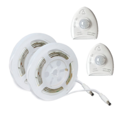 KIT Κρυφού Φωτισμού Κρεβατιού με 2xLED Ταινίες 1.2m 2×5.8W 2x570lm IP65 3000K με 2 Ανιχνευτές κίνησης ACA – SLIPO3