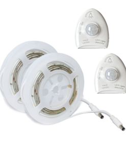 KIT Κρυφού Φωτισμού Κρεβατιού με 2xLED Ταινίες 1.2m 2×5.8W 2x570lm IP65 3000K με 2 Ανιχνευτές κίνησης ACA – SLIPO3
