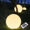 ΗΛΙΑΚΗ/ΕΠΑΝΑΦΟΡΤΙΖΟΜΕΝΗ RGBW LED ΜΠΑΛΑ D50cm IP54 LiFePO4 1800mAh               ACA – SOLB50RGBW