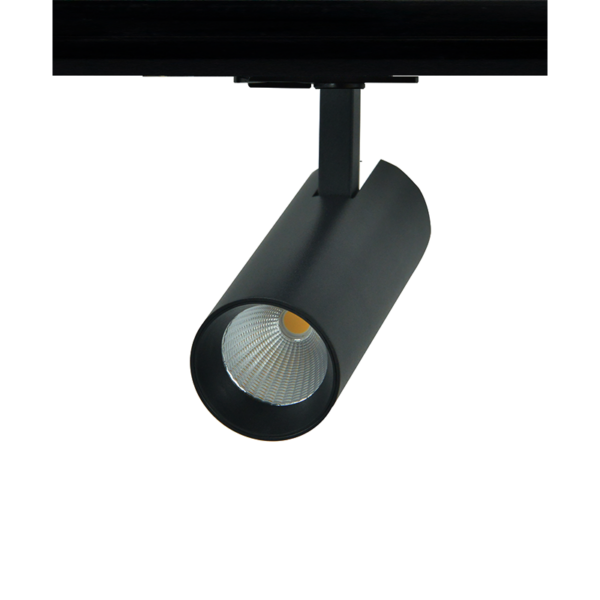 SAND BLACK LED TRACK LUMINAIRE 10W 4000K 1-PHASE 36° 1050LM 230V AC Ra80 Φ55*153MM 5YRS ACA - SOLINE1040B2