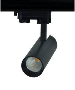SAND BLACK LED TRACK LUMINAIRE 10W 4000K 3-PHASE 36° 1050LM 230V AC Ra80 Φ55*153MM 5YRS ACA – SOLINE1040B4