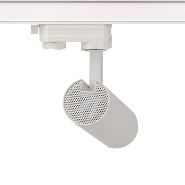 SAND WHITE LED TRACK LUMINAIRE 10W 4000K 3-PHASE 36° 1050LM 230V AC Ra80 Φ55*153MM 5YRS ACA – SOLINE1040W4