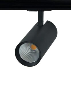SAND BLACK LED TRACK LUMINAIRE 10W 3000K 1-PHASE 36° 1000LM 230V AC Ra80 Φ55*153MM 5YRS ACA – SOLINE1030B2