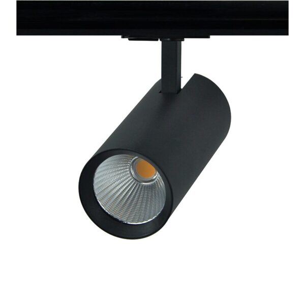 SAND BLACK LED TRACK LUMINAIRE 10W 3000K 1-PHASE 36° 1000LM 230V AC Ra80 Φ55*153MM 5YRS ACA - SOLINE1030B2