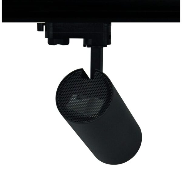 SAND BLACK LED TRACK LUMINAIRE 27W 4000K 3-PHASE 36° 3150LM 230V AC Ra80 Φ74*170MM 5YRS ACA – SOLINE2740B4