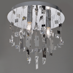 ACA DECOR – Φωτιστικό Οροφής 3ΧΕ14 Χρώμιο Μέταλλο Φ35ΧΗ32,5cmM