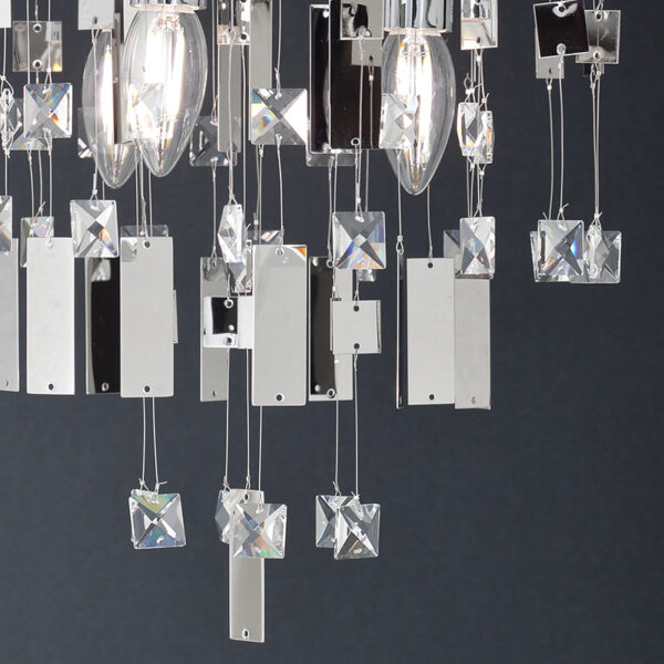 ACA DECOR   – Φωτιστικό Οροφής 3ΧΕ14 Χρώμιο Μέταλλο Φ35ΧΗ32,5cmM