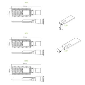 LED Φωτιστικό Δρόμου 30W ACA 150°x75° 4200lm IP66 4000K – BISE3040