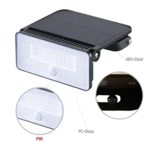 Ηλιακός Προβολέας LED 12W 1600lm 4000K IP65 με Ανιχνευτή Κίνησης Μαύρος ACA – STORM1240