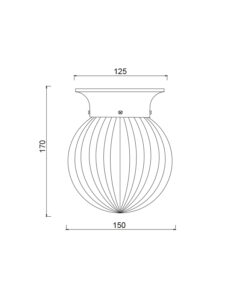 Επιτοίχιο Φωτιστικό 1ΧΕ27 Διάφανο Ριγωτό Γυαλί + Μπρονζέ Μέταλλο ACA DECOR – SU0607CB