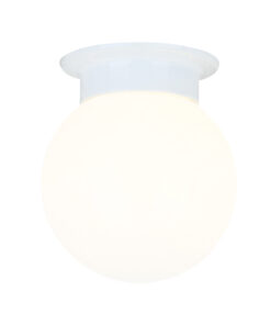 Επιτοίχιο Φωτιστικό 1ΧΕ27 Λευκό Γυαλί+Λευκό Μέταλλο ACA DECOR – SU0608WW