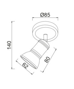 Επίτοιχο Φωτιστικό 1ΧGU10 Λευκό Αντικέ Μεταλλικό ACA DECOR – SU281PAW