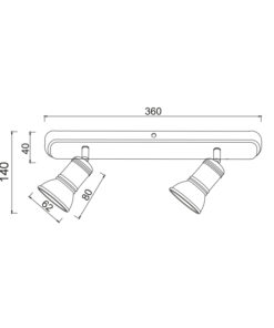 Επίτοιχο Φωτιστικό 2ΧGU10 Λευκό Αντικέ Μεταλλικό ACA DECOR – SU282PAW