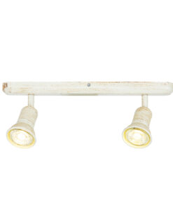 Επίτοιχο Φωτιστικό 2ΧGU10 Λευκό Αντικέ Μεταλλικό ACA DECOR – SU282PAW