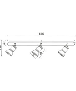 Επίτοιχο Φωτιστικό 3ΧGU10 Λευκό Αντικέ Μεταλλικό ACA DECOR – SU283EPAW