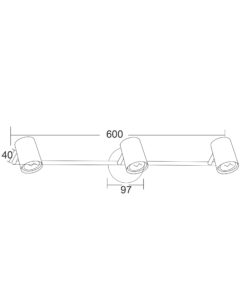 Σποτ III Λευκό Ματ 3ΧGU10 ACA DECOR – SUH1893TW