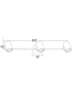 ΣΠΟΤ ΜΑΥΡΟ ΜΑΤ 3ΧGU10 ORFEAS ACA DECOR – SUH1893TB
