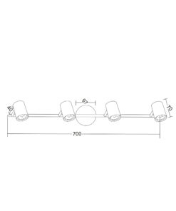 Σποτ IIII Μαύρο ΜΑΤ 4ΧGU10 ACA DECOR – SUH1894TB