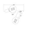 Σποτ ΙI Ορείχαλκος Αντικέ 2ΧΕ27 ACA DECOR – SUT1912TB