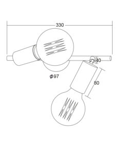 Σποτ ΙI Ορείχαλκος Αντικέ 2ΧΕ27 ACA DECOR – SUT1912TB