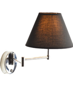 Απλίκα τύπου Ξενοδοχείου με Μαύρο Καπέλο 1xΕ27 ACA DECOR – SUWB01B