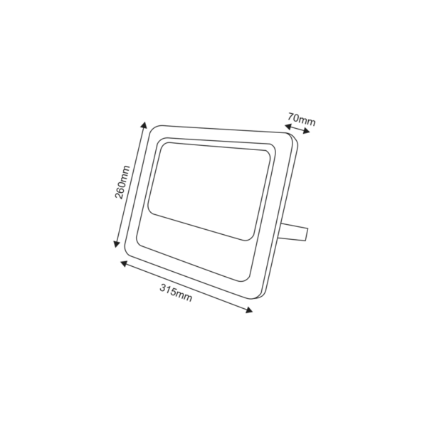 LED Ηλιακός Προβολέας 100W ACA 120° Αδιάβροχος IP66 6000K – SV10060