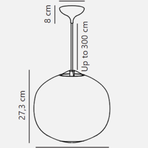 DFTP  Navone Κρεμαστό Φωτιστικό με Λευκό Γυαλί Φ30 E27 – 2220443001