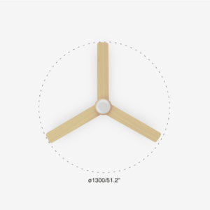 Faro Barcelona PUNT TUB M Ø1300MM WHITE 3 LIGHT W. BLADES – 33829FR