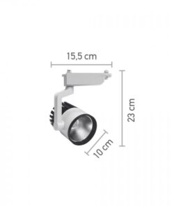 InLight Σποτ Ράγας Λευκό LED 30W 3000K D:10cmX23cm (T00101-WH)