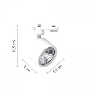 InLight Σποτ Ράγας Λευκό LED 10W 3000K D:5,5cmX10,5cm (T00501-WH)