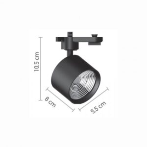 InLight Σποτ Ράγας Μαύρο LED 10W 4000K D:5,5cmX10,5cm (T00502-BL)