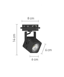 InLight Σποτ Ράγας Μαύρο 1XGU10 D:8cmX14cm (T00700-BL)