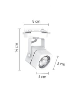 InLight Σποτ Ράγας Λευκό 1XGU10 D:8cmX14cm (T00700-WH)