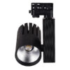 InLight Σποτ τριφασικής ράγας LED 10W 4000K σε μαύρη απόχρωση D:10cmX20cm (T00802-BL)