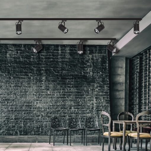 InLight Σποτ τριφασικής ράγας LED 30W 4000K σε μαύρη απόχρωση D:10cmX28cm (T00902-BL)