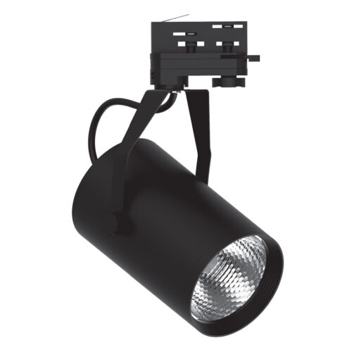 InLight Σποτ τριφασικής ράγας LED 30W 4000K σε μαύρη απόχρωση D:10cmX28cm (T00902-BL)