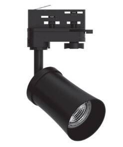 InLight Σποτ τριφασικής ράγας σε μαύρη απόχρωση 1XGU10 D:6,6cmX21cm (T01200-BL)