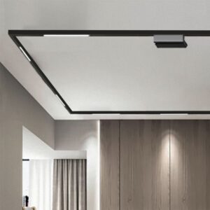 InLight Φωτιστικό LED 12W 4000K για μαγνητική ράγα σε μαύρη απόχρωση D:30cmX4,3cm (T01702-BL)