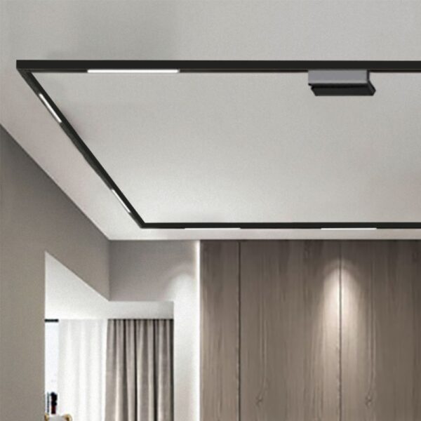 InLight Φωτιστικό LED 12W 4000K για μαγνητική ράγα σε μαύρη απόχρωση D:30cmX4,3cm (T01702-BL)